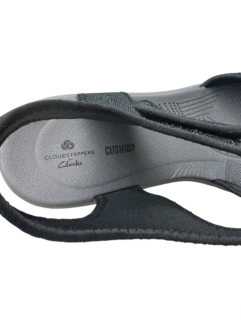 Clarks NWOB CloudStepper Cali Skye Black Size 11 Strappy Wedge Sandals
